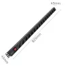 PDU de alumínio Qoltec para RACK | 16A | 16 x Schuko | vertical | 1,8 m