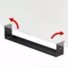 Organizador de cabos compacto Maclean para debaixo da secretária, carga máx. 5 kg, preto, MC-107 B