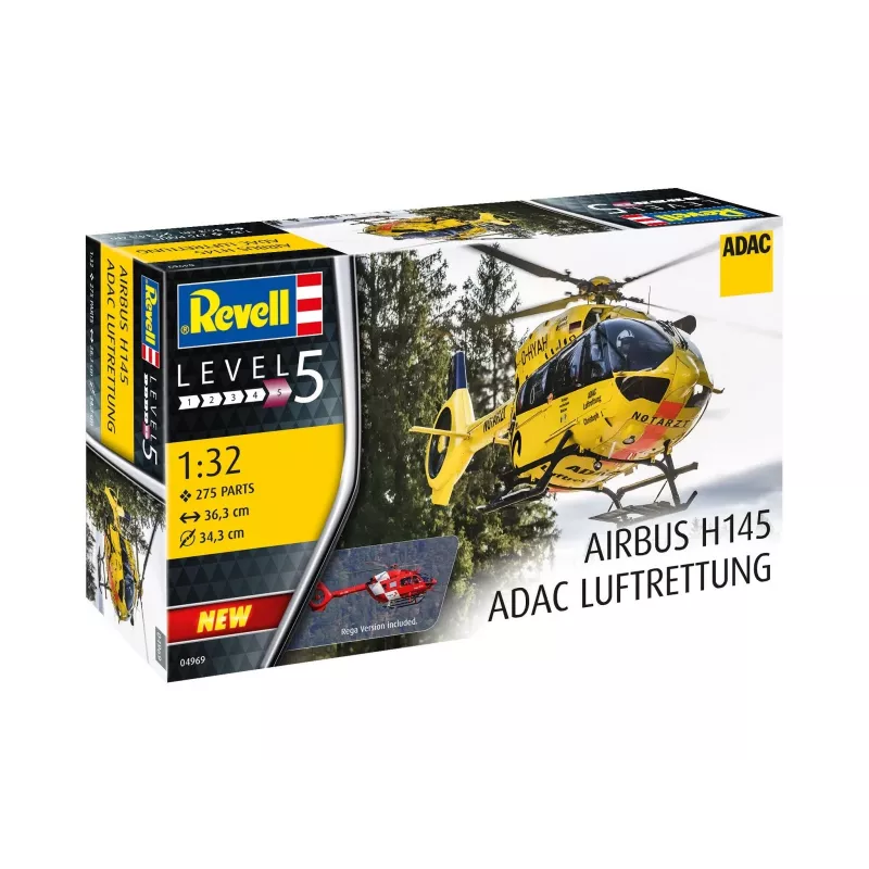 Modelo em plástico H145 ADAC/REGA 1/32