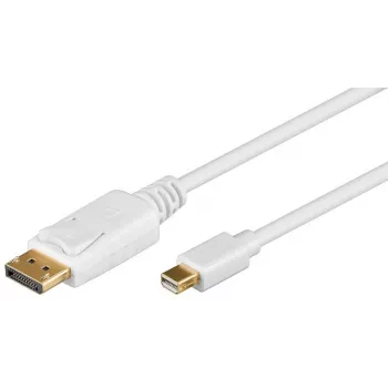 Wentronic Goobay cabo adaptador DisplayPort para mini DisplayPort 1.2, branco, 2 m - ficha Mini DisplayPort > ficha DisplayPort (52859)