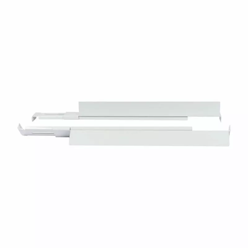 Calha de perfil em L de montagem ALLNET comprimento ajustável 502–849 mm cinzento-claro, par