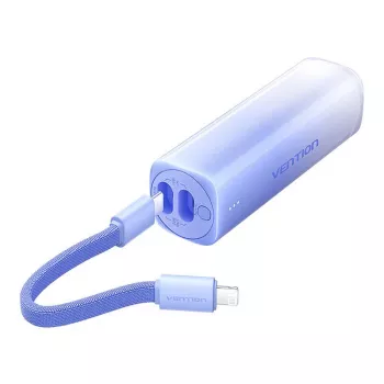 Powerbank portátil Vention FHWL0 5000 mAh, azul, 1x USB Type-C, indicadores LED