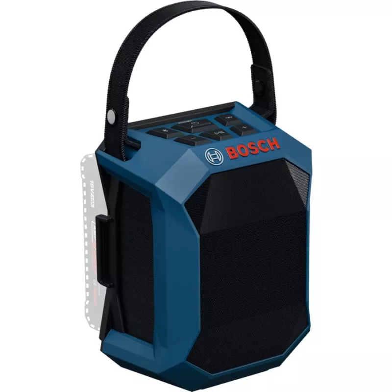 Rádio de obra portátil Bosch GPB 18V-1 solo C (06014A7000) — alimentado por bateria 18V