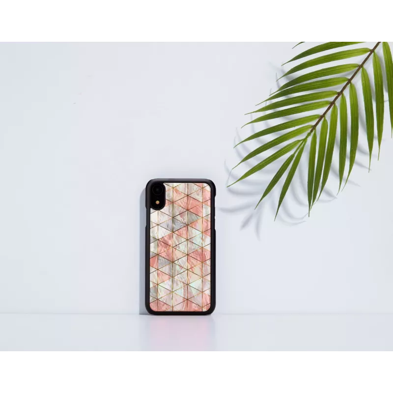 Capa para telemóvel iKins para iPhone XR — padrão de diamantes, preta