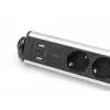 Digitus régua de tomadas de escritório 6 tomadas com 3 portas USB cabo de 1,5 m