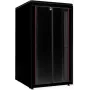 Armário de rede ROLINE Pro 26U 800x800 mm porta de vidro preto 600 kg IP20 de 19 polegadas autónomo