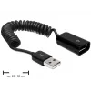 Cabo USB DeLOCK 83163 0,6 m USB 2.0 A para A preto