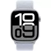 APPLE Watch Series 10 GPS 46 mm Caixa de alumínio prateado com bracelete desportiva Blue Cloud