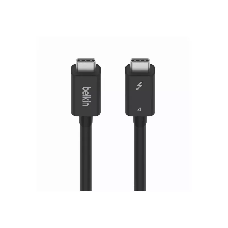Belkin CONNECT - Cabo Thunderbolt - 24 pinos USB-C (M) reversível para 24 pinos USB-C (M) reversível - Thunderbolt 4 - 1,0 m - passivo, alimentação USB (10