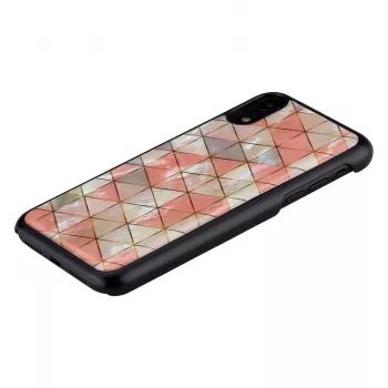 Capa para telemóvel iKins para iPhone XR — padrão de diamantes, preta