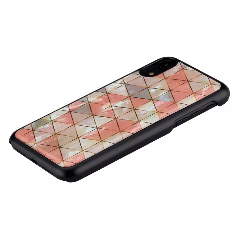 Capa para telemóvel iKins para iPhone XR — padrão de diamantes, preta