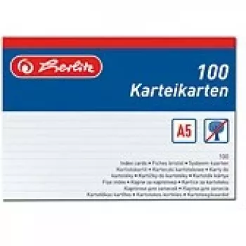 Fichas Herlitz 1150507 branco 100 unid.