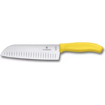 Faca de cozinha Victorinox Swiss Classic Santoku 17 cm amarela