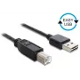 Cabo USB DeLOCK 1m USB 2.0 A - B macho/macho preto