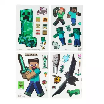 Autocolantes de janela Paladone Minecraft PP13105MCF – autocolantes decorativos reutilizáveis para janelas e superfícies lisas
