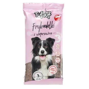 Petiscos para cães TufTuf Meaty Sticks com Porco 70 g – snack de mastigar macio para treino, sem cereais, sem glúten, sem açúcar