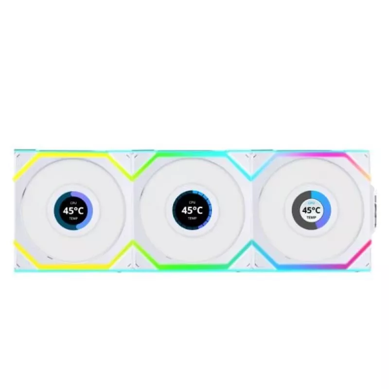 Lian Li UNI FAN SL Wireless 120 ARGB PWM ventoinha para caixa, 120 mm, pack de 3 com controlador, branca