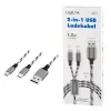Cabo USB LogiLink CU0202 USB 2.0 1,2 m USB A USB C/Micro-USB A cinzento