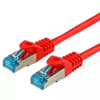 Cabo patch Wentronic Goobay CAT 5e, SF/UTP, vermelho, 1 m - mistura de cobre CCA (68032)