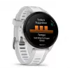 Smartwatch GARMIN Forerunner 165 — GPS, AMOLED 1,2 polegadas, 4 GB, 5 ATM, 11 dias de bateria, Caixa cinzenta, Bracelete branca