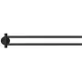 Toalheiro tesa MOON preto 2 barras adesivo metal (40562-00000-00)