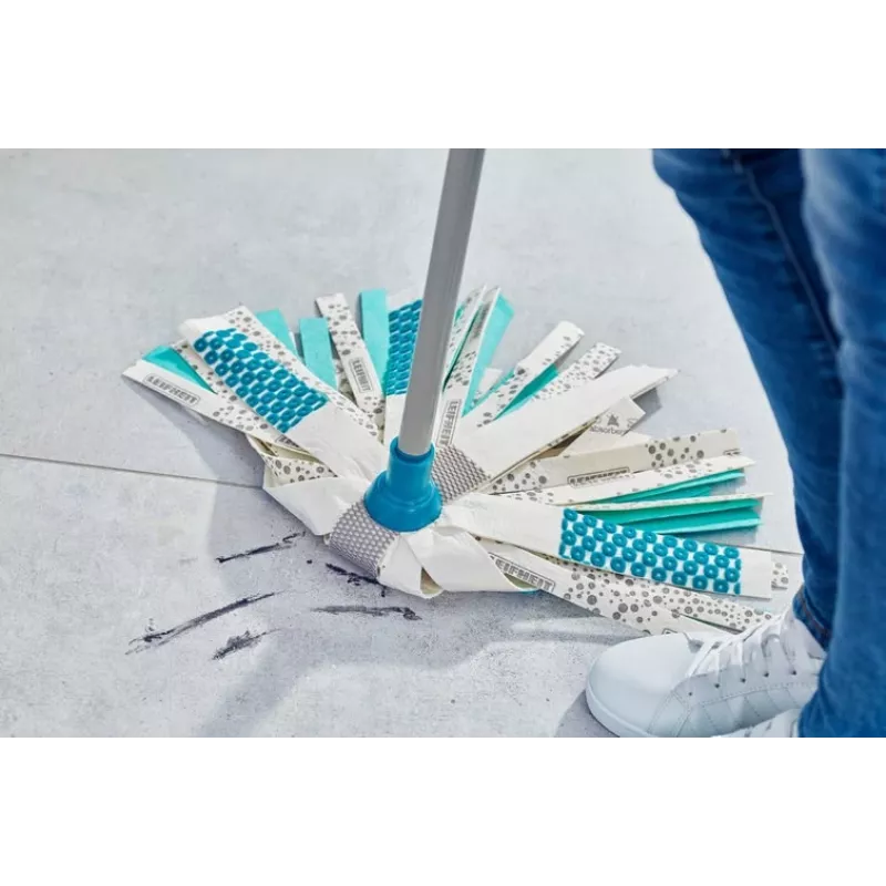 LEIFHEIT 52106 Esfregona de algodão, fibra, húmido e seco, azul, branco