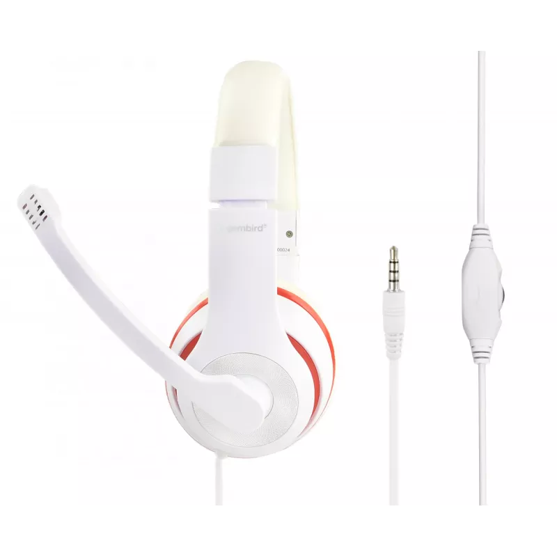 AUSCULTADORES ESTÉREO BRANCO/MHS-03-WTRD GEMBIRD