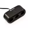 Adaptador para isqueiro de automóvel VAKOSS TP-3263CK — adaptador de corrente 12V de 1 para 3, saída 3A, preto
