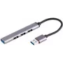 Hub USB ShiverPeaks BS13-50001 USB 3.2 Gen 1 Type-A 5000 Mbit/s alumínio preto