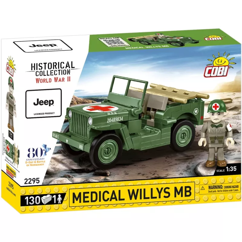 Blocos COBI Medical Willys MB 130 peças 6 anos