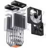 Jonsbo CR-1400 DV2 cooler para CPU, ARGB, 2 x 92 mm, preto