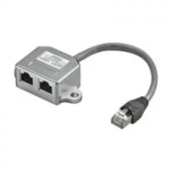 Wentronic Goobay divisor de cabo (adaptador em Y) - configuração CAT 5 Ethernet + ISDN, blindado (68909)