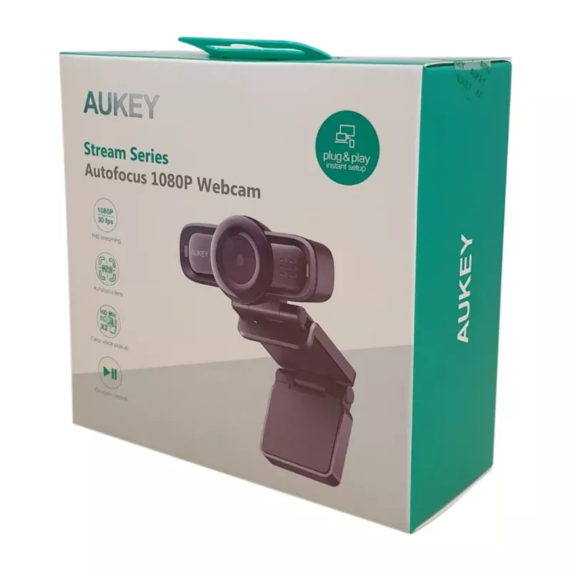Webcam AUKEY PC-LM3 2 MP 1920 x 1080 píxeis USB 2.0 preto