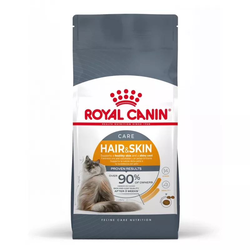 Ração seca para gatos Royal Canin Hair & Skin Care 4 kg – gatos adultos, aves, alimento completo