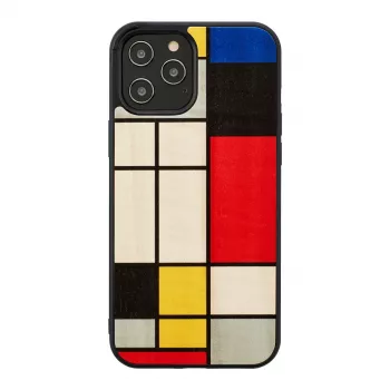 Capa para telemóvel de man and wood para iPhone 12 Pro Max — aspeto de madeira preta, cobertura protetora