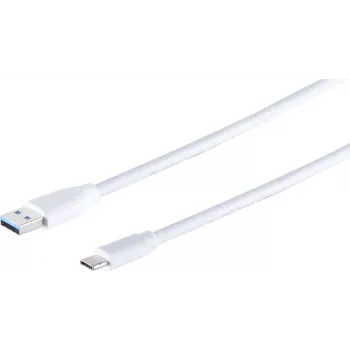 Cabo USB S/CONN 13-31186 1,8 m USB A para USB C 5 Gbit/s branco