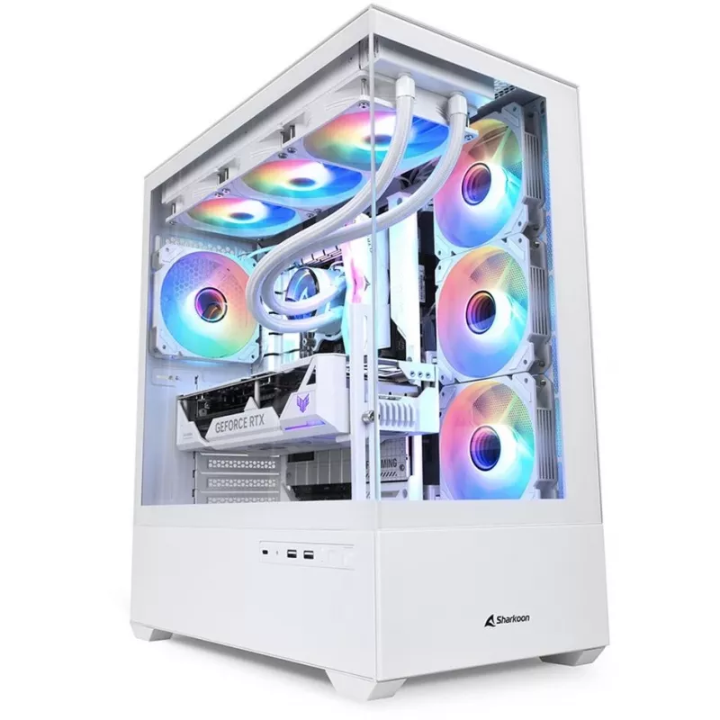 Caixa para PC Sharkoon AK6 RGB, ATX, branco