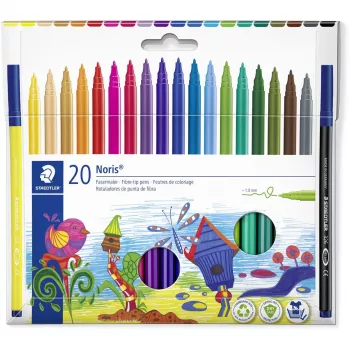 Marcador permanente ponta redonda Staedtler 326 C20 cores sortidas