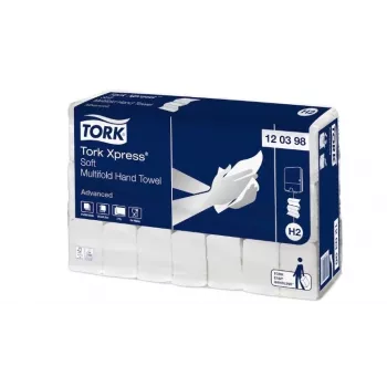Toalhetes de papel Tork Xpress Multifold Soft H2 2 camadas 180 folhas 25,5 x 21,2 cm