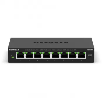 NETGEAR GS308E Switch gerido L2/L3 Gigabit Ethernet (10/100/1000) preto