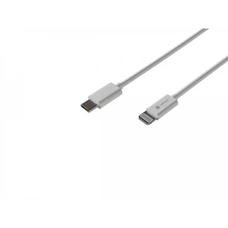 Cabo USB Natec USB-C Lightning 1 m branco (NKA-2150)