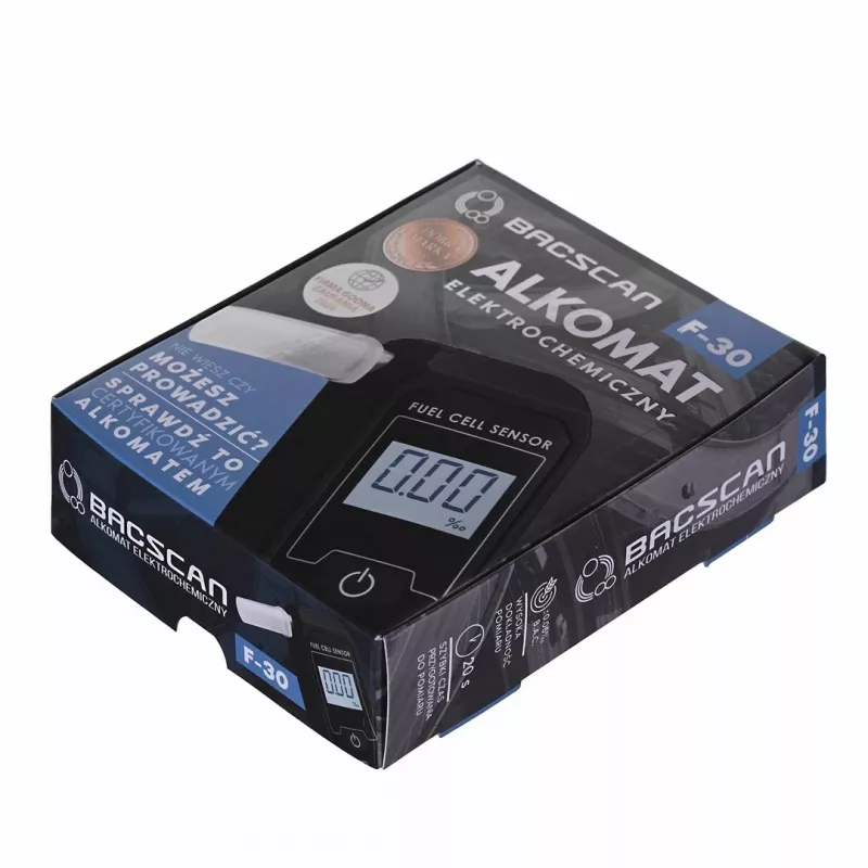 HI-TECH MEDICAL BACSCAN F-30 alcoolímetro 0 - 4% 1% preto