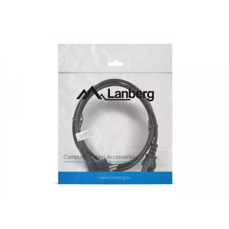 Cabo de alimentação Lanberg CA-C13C-10CC-0018-BK preto 1,8 m conector fêmea C13 CEE7/7 (CA-C13C-10CC-0018-BK)