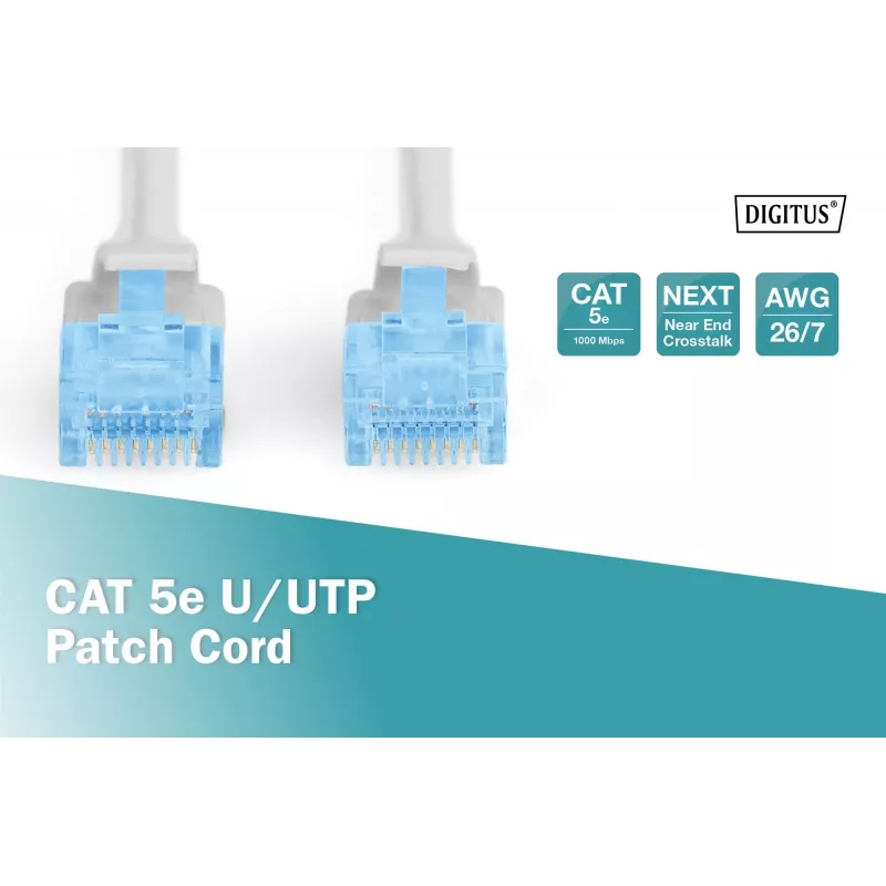 Cabo de rede Digitus DK-1512-150 RJ45 CAT 5e U/UTP cinzento 15m