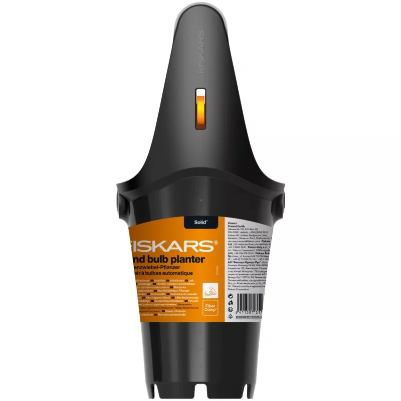 Fiskars Solid plantador de bolbos, 24 cm, preto/laranja (1057079)