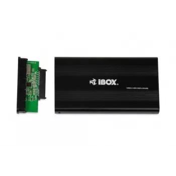 Caixa para HDD IBOX HD-02 preto para unidades SATA de 2,5 polegadas, USB 3.2 Gen 1 (Type-A), uma baía, metal