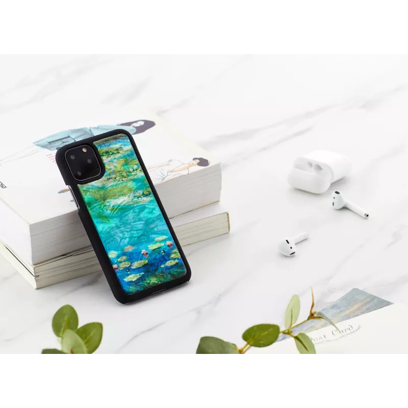 Capa para smartphone iKins para iPhone 11 Pro — design de nenúfares, preta