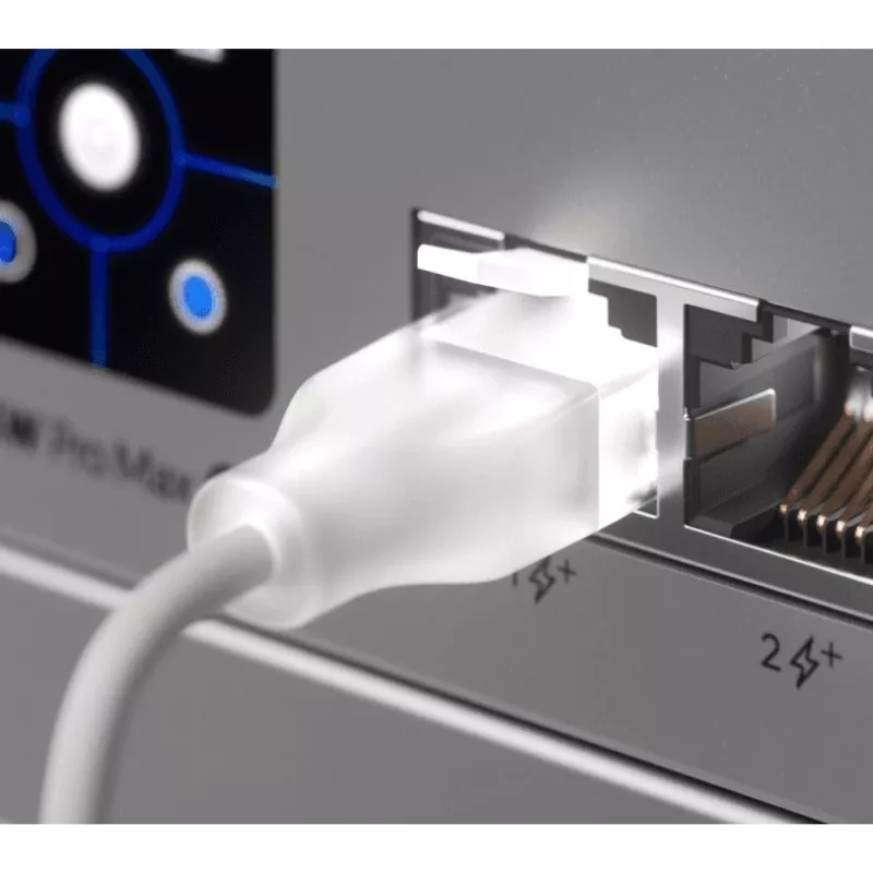 Cabo de rede patch UBIQUITI UACC-Cable-Patch-EL Cat6 RJ-45 2.5GbE PoE++ 0,15 m branco translúcido (24 unid.)