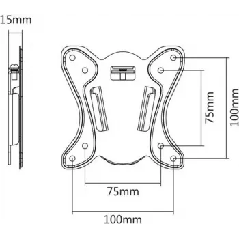 VALUE - Conjunto de montagem (placa de parede, placa adaptadora) para ecrã LCD (17.99.1141)
