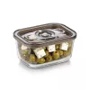 Recipiente de vácuo de vidro com tampa de plástico Caso | VacuBoxx Eco M | Transparente